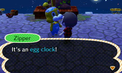 Zipper: It's an egg clock!