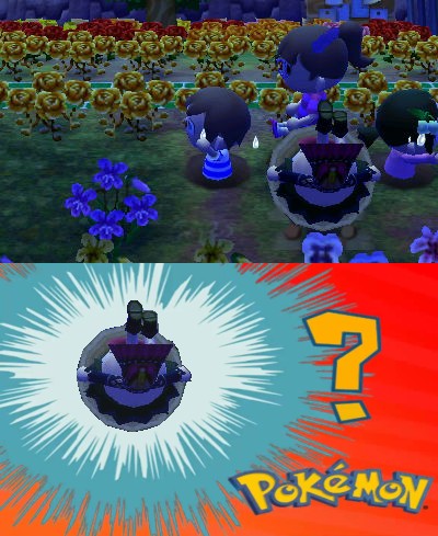 Merka leaps out of a pitfall / Who's that Pokemon?