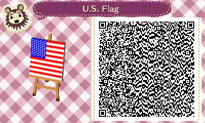 Animal Crossing QR code for the U.S. flag (USA).