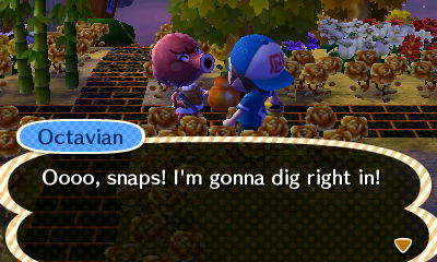 Octavian: Oooo, snaps! I'm gonna dig right in!