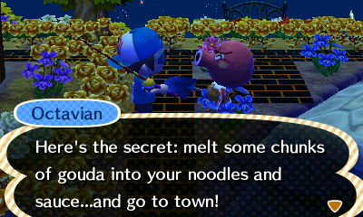 Octavian: Here's the secret: melt some chunks of gouda into your noodles and sauce...and go to town!