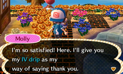 Amelia: I'm so satisfied! Here. I'll give you my IV drip as my way of saying thank you.