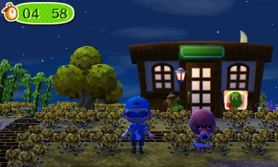 Octavian hiding behind a tree.