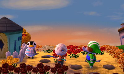 Aurora and Big Top trapped by holes in the ground.