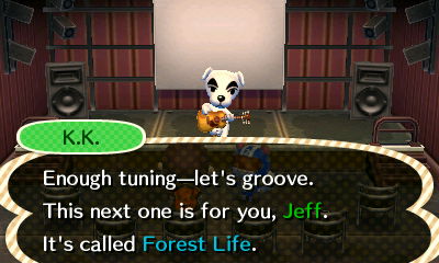 K.K.: Enough tuning--let's groove. This next one is for you, Jeff. It's called Forest Life.