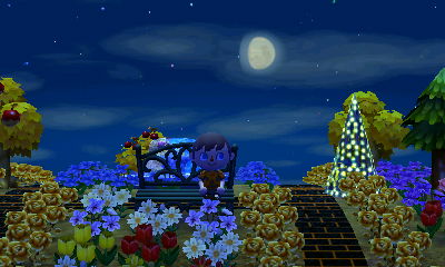 Sitting on my bench.