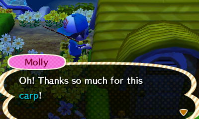 Molly: Oh! Thanks so much for this carp!