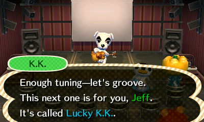 K.K.: Enough tuning--let's groove. This next one is for you, Jeff. It's called Lucky K.K.