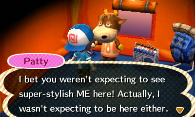 Patty: I bet you weren't expecting to see super-stylish ME here! Actually, I wasn't expecting to be here either.