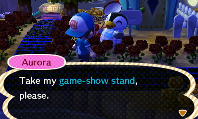 Aurora: Take my game-show stand, please.
