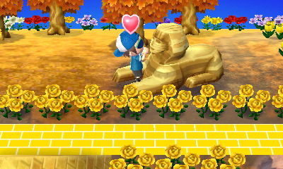 Using the love emotion while facing the Sphinx.