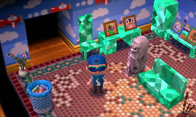 A playroom wall and mosaic tile.