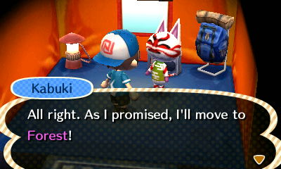 Kabuki: All right. As I promised, I'll move to Forest!