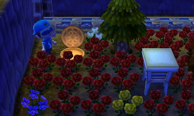 An open manhole leading to the Reset Center.