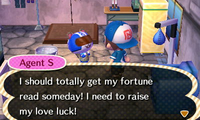 Agent S: I should totally get my fortune read someday! I need to raise my love luck!