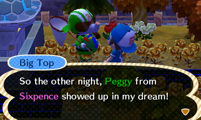 Big Top: The other night, Peggy from Sixpence showed up in my dream!