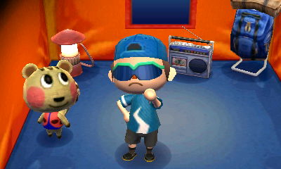 Cally the squirrel camping out.