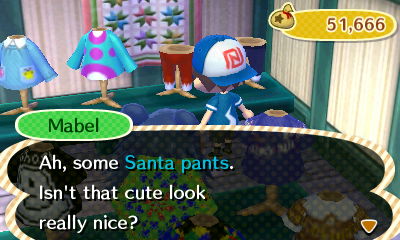 Mabel: Ah, some Santa pants. Isn't that cute look really nice?