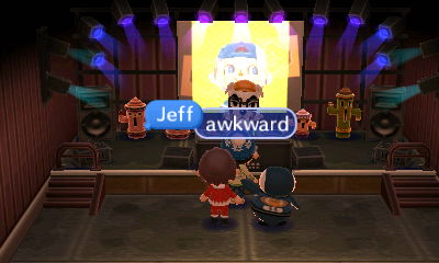 My face appearing on the screen behind DJ K.K.