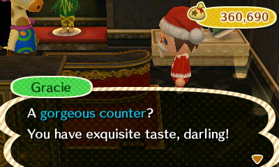 Gracie: A gorgeous counter? You have exquisite taste, darling!