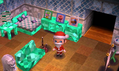 A chain-link fence and music-room floor.