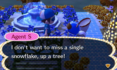 Agent S: I didn't want to miss a single snowflake, up a tree!