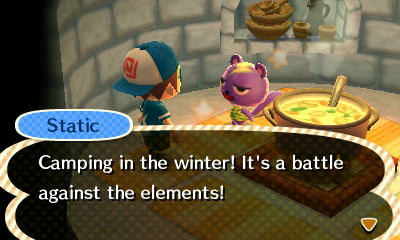 Static: Camping in the winter! It's a battle against the elements!