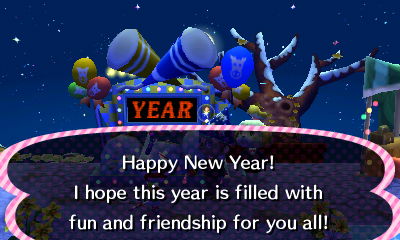 Happy New Year! I hope this year is filled with fun and friendship for you all!