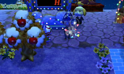 Firing a party popper.