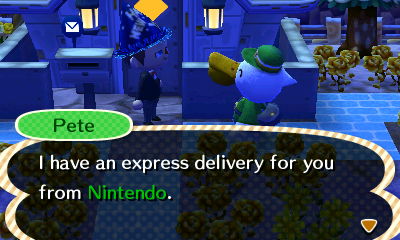 Pete: I have an express delivery for you from Nintendo.