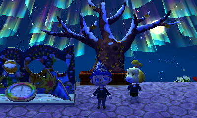 Northern lights on New Year's Day.