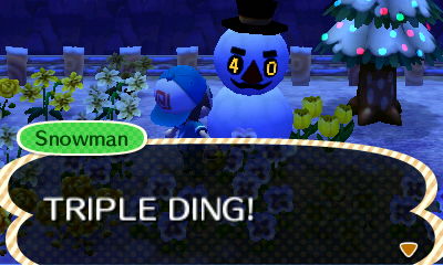Snowman: TRIPLE DING!