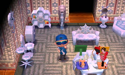 A mosaic wall and a sand garden.