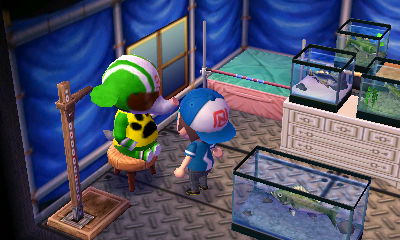 Big Top sitting on a little stool.