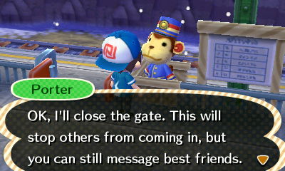 Porter: OK, I'll close the gate. 