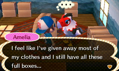 Amelia: I feel like I've given away most of my clothes and I still have all these full boxes...