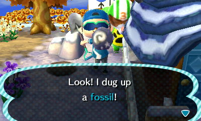 Look! I dug up a fossil!