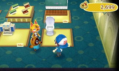 Tabby wanted to use the toilet in the Emporium.