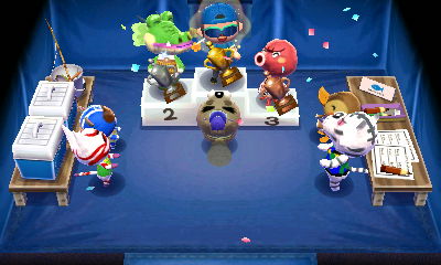 Celebrating a fishing tournament win.