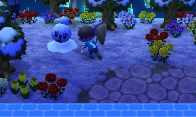 Me almost falling into the Snowmam.