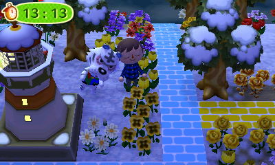 Rolf hiding behind a lighthouse and rubbing up against me.