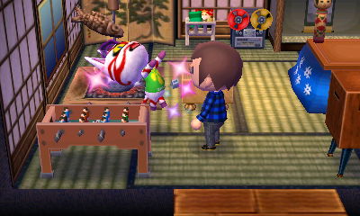 Kabuki flips as he takes his medicine.