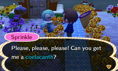 Sprinkle: Please, please, please! Can you get me a coelacanth?