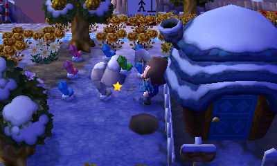 Banging a gem rock with my shovel.