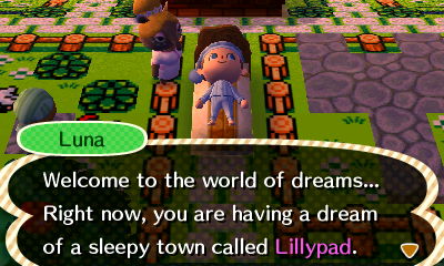 Luna: Welcome to the world of dreams... Right now, you are having a dream of a sleepy town called Lillypad.
