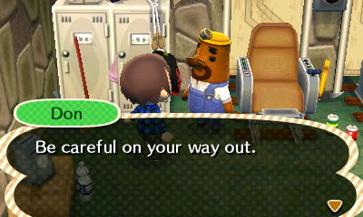 Don: Be careful on your way out.