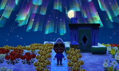 The northern lights start to appear.