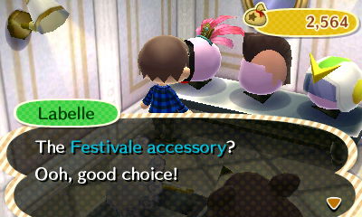 Labelle: The Festivale accessory? Ooh, good choice!