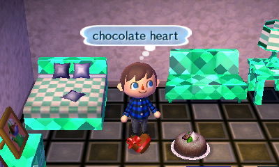 A chocolate heart.