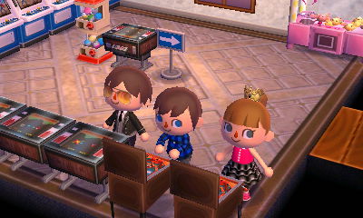 Playing pinball with Madisyn and X.